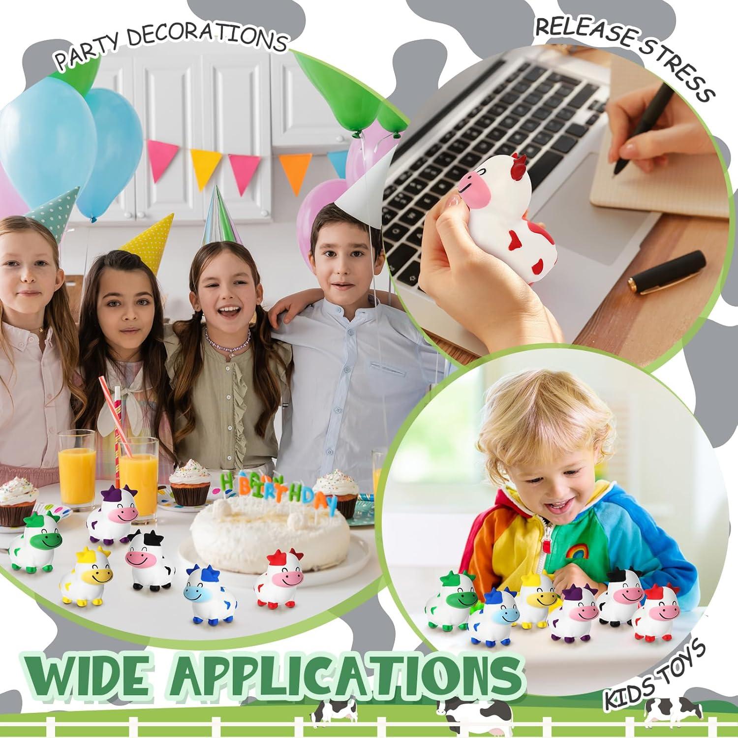 Juguetes Antiestrés de Vaca Wettarn - 12 Piezas 7x7x3.8 cm