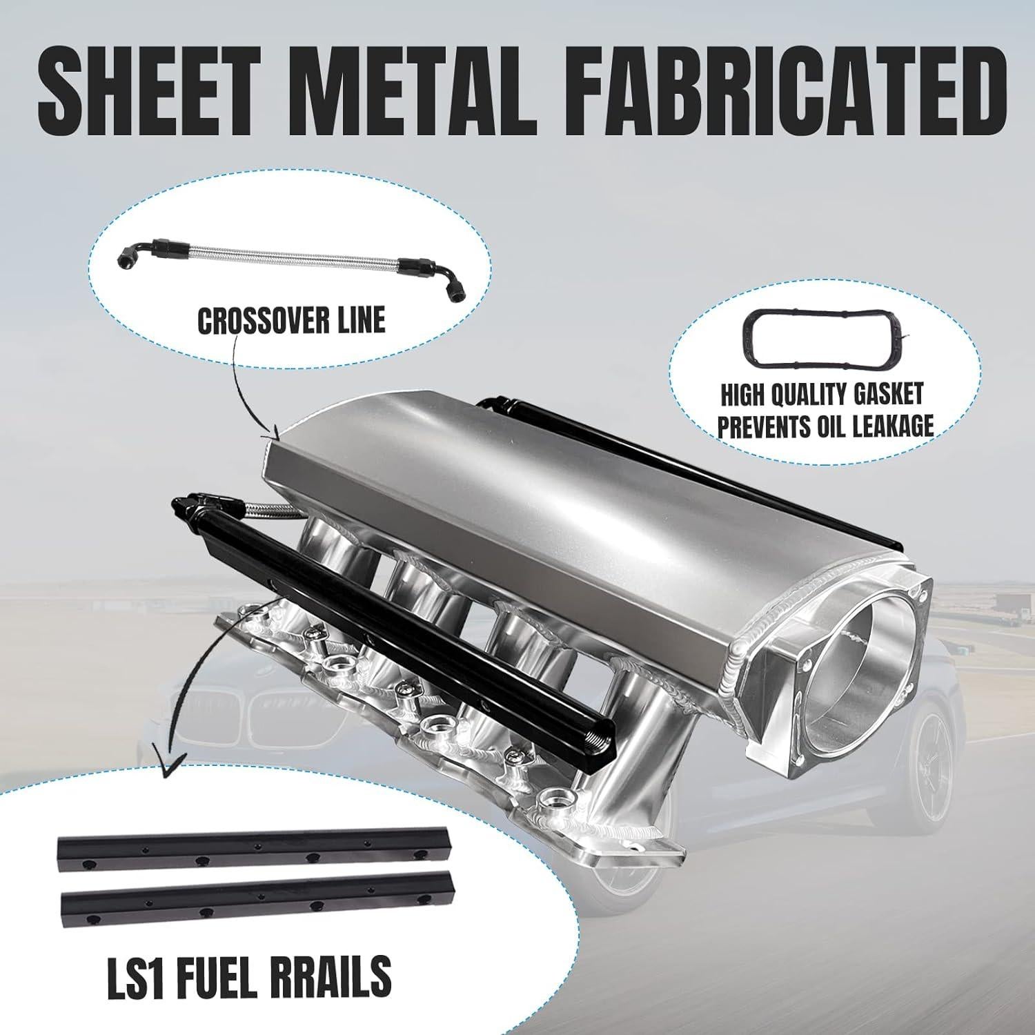 Colector de admisión YIUIY 102mm para Chevy GMC Pontiac