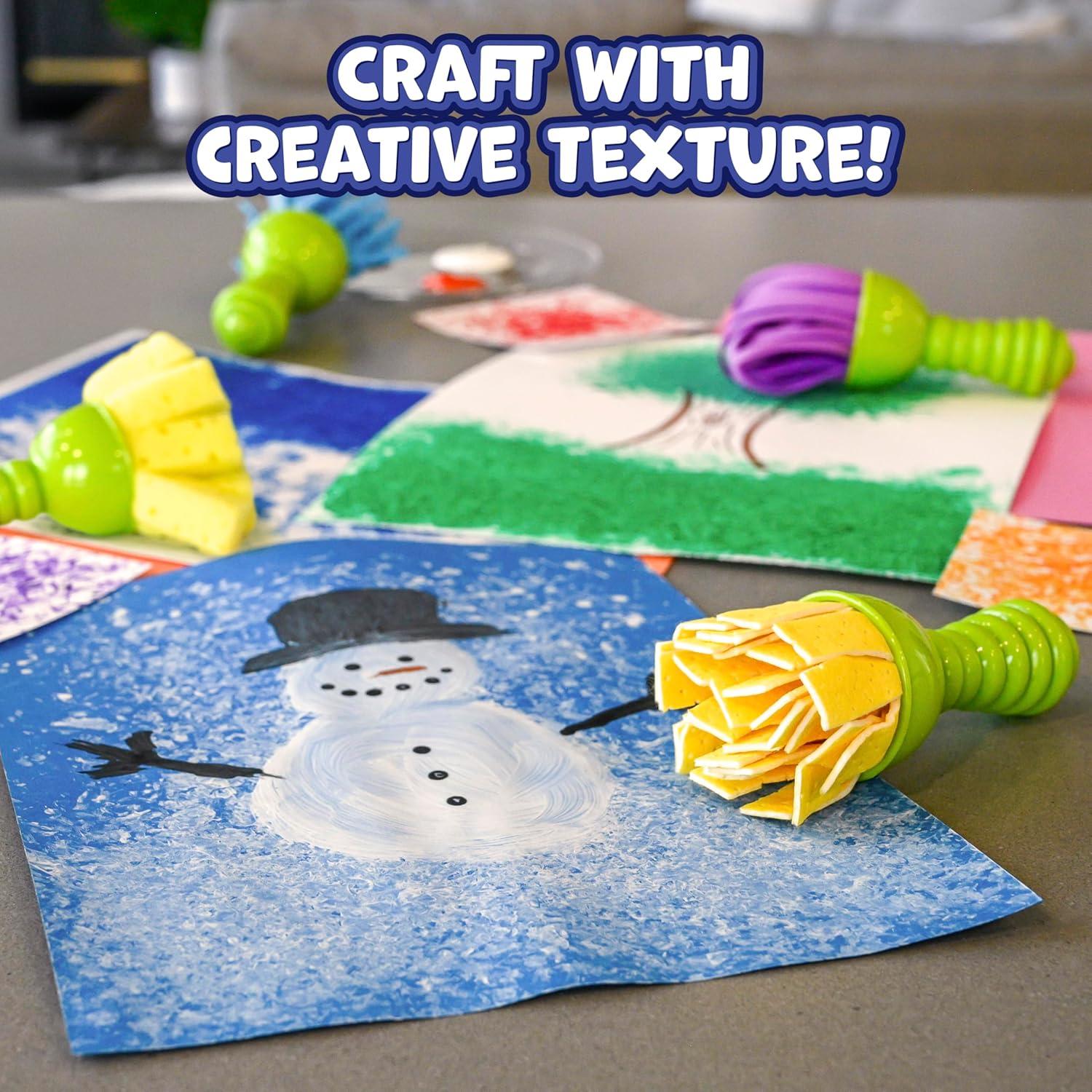 Pinceles de Pintura para Niños LISTO PARA APRENDER - 4 Esponjas Verdes