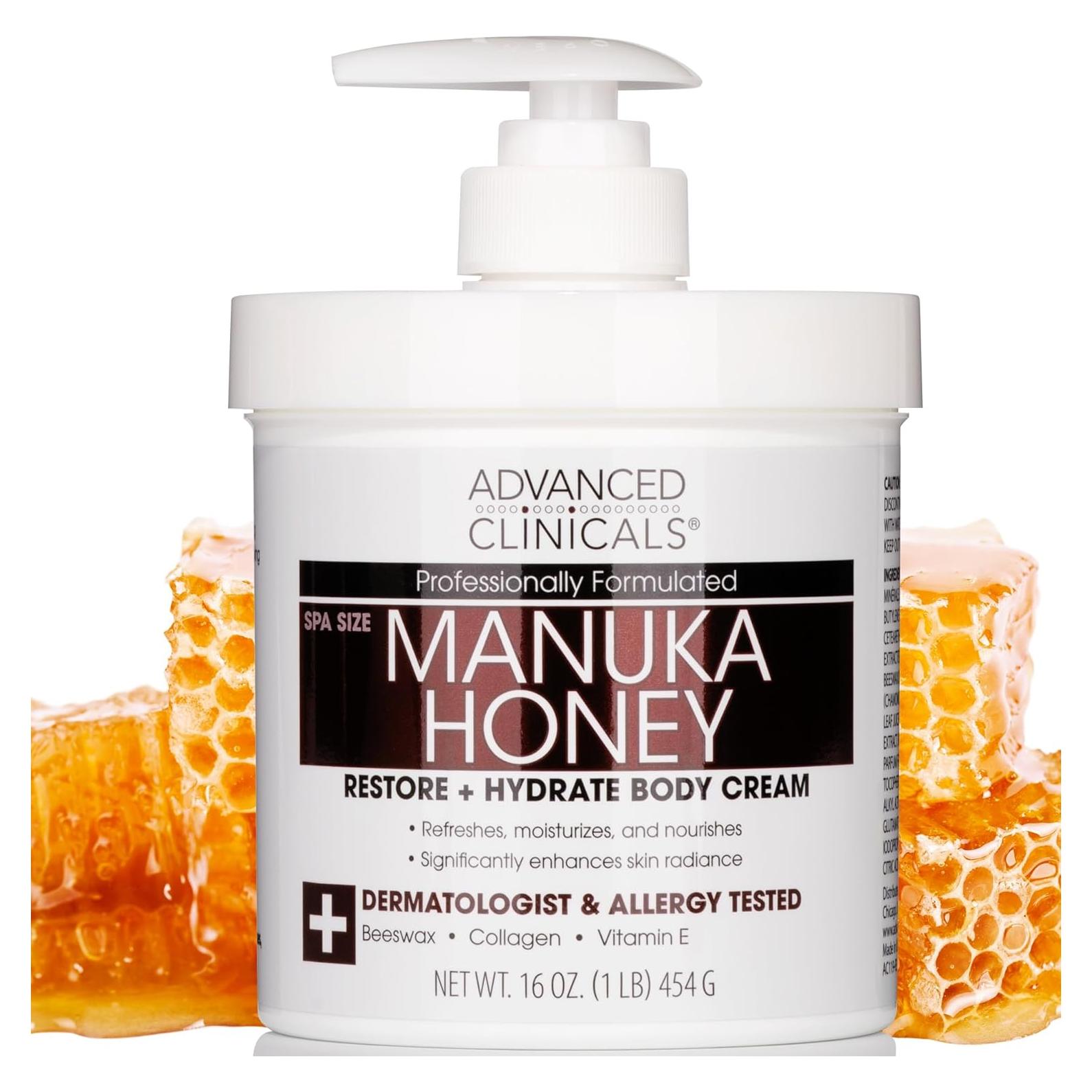 Crema Hidratante Facial Advanced Clinicals Miel de Manuka 480ml