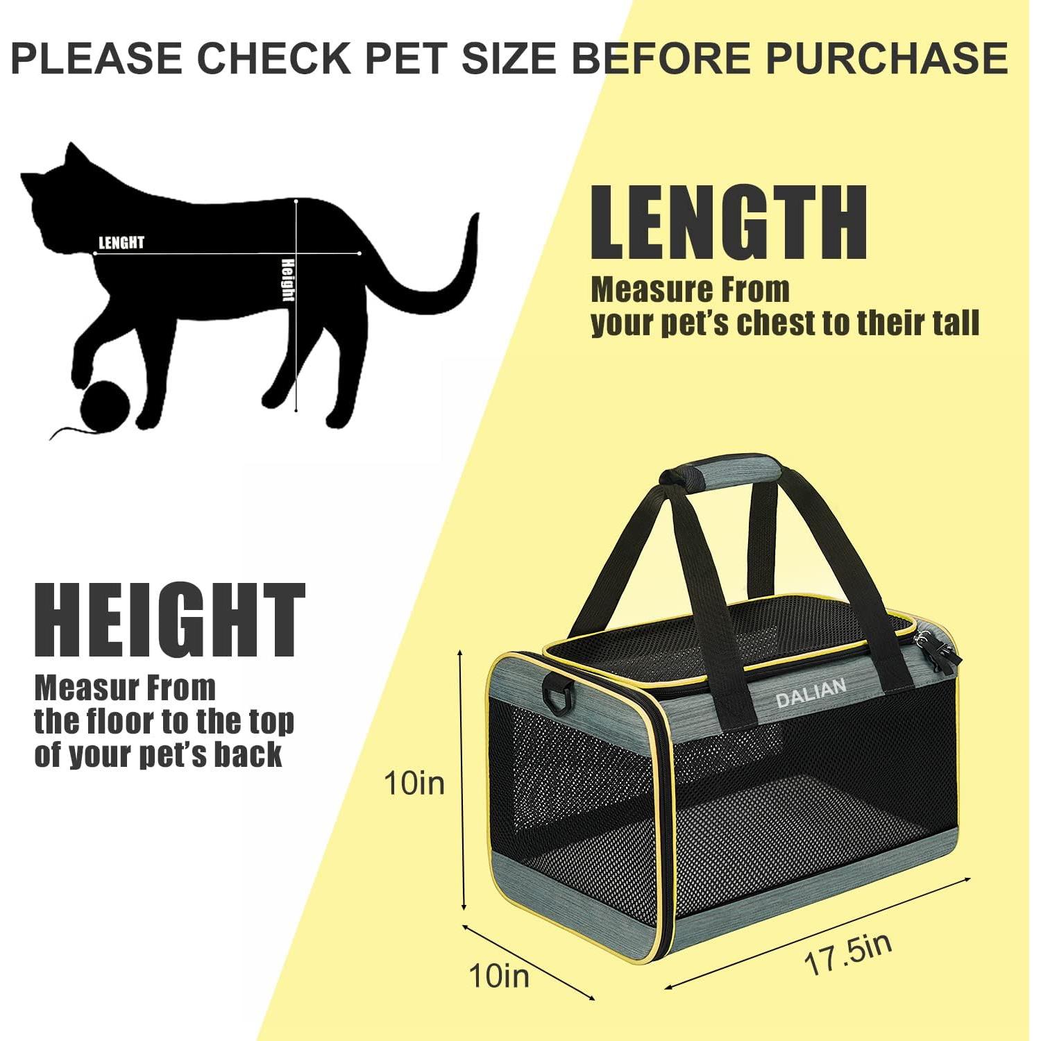 Transportín Suave DALIAN para Mascotas 7,71 kg 44,5x25,4x25,4 cm