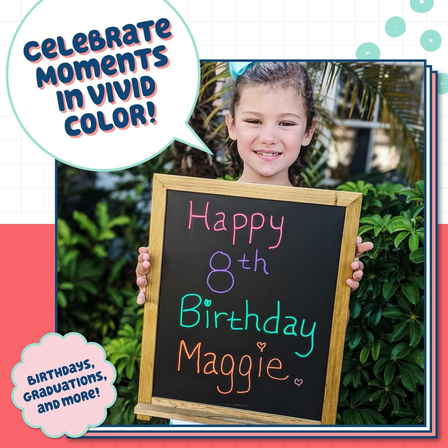 Marcadores de Tiza Chalkola Punta Extra Fina 1mm - Paquete de 10