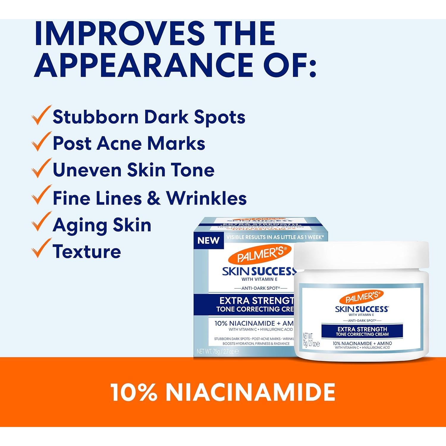 Crema Facial Correctora de Tono Palmer's 80 ml Hidratante