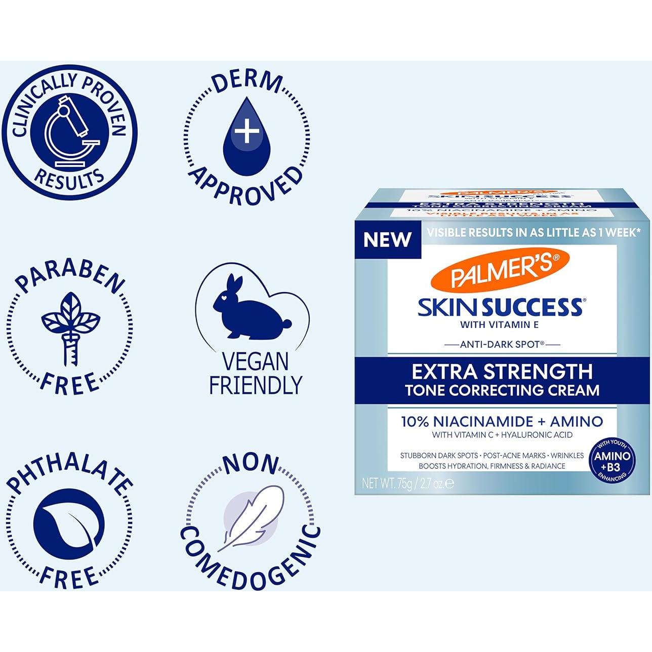 Crema Facial Correctora de Tono Palmer's 80 ml Hidratante