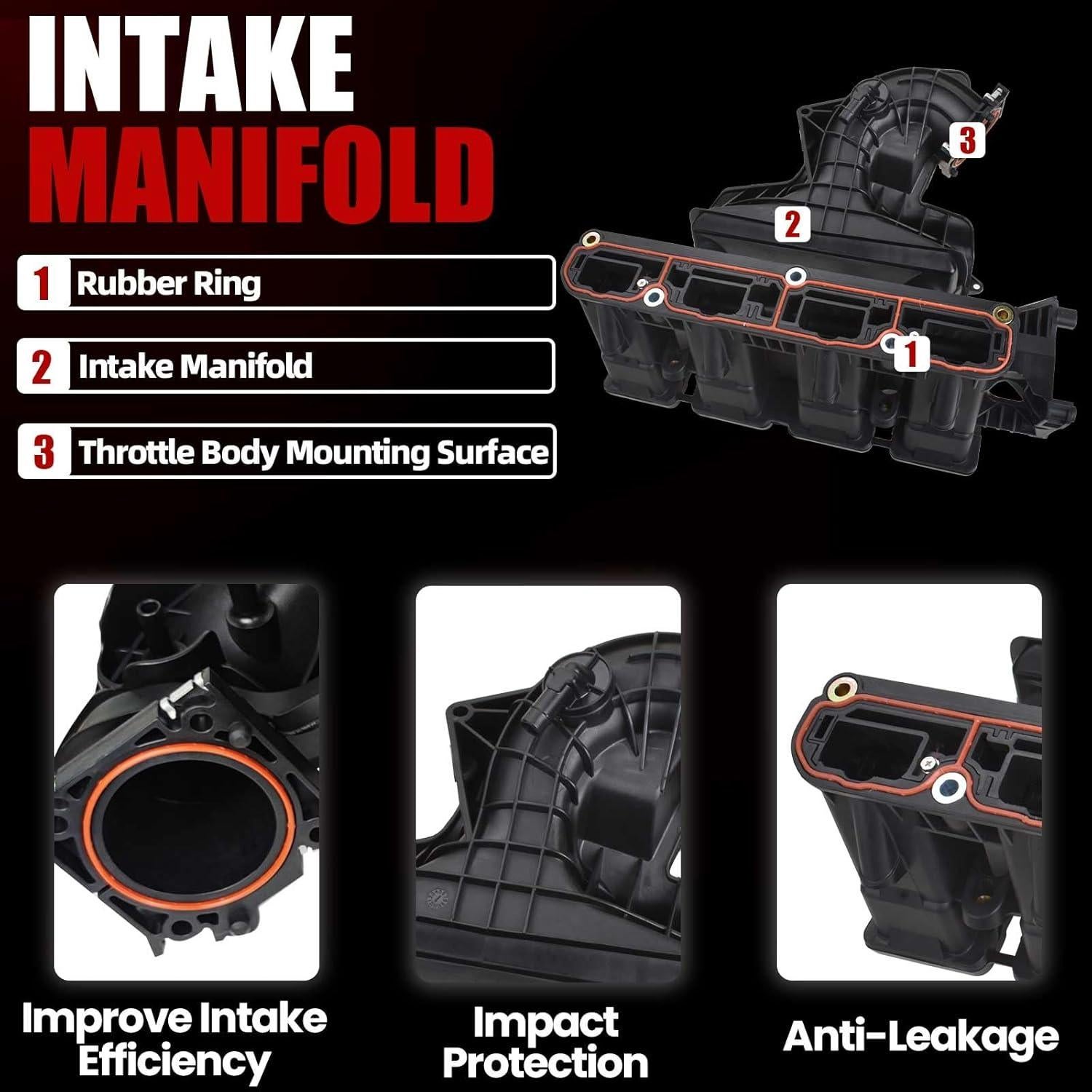 Colector de Admisión MITZONE para Dodge y Jeep 2.4L/2.0L