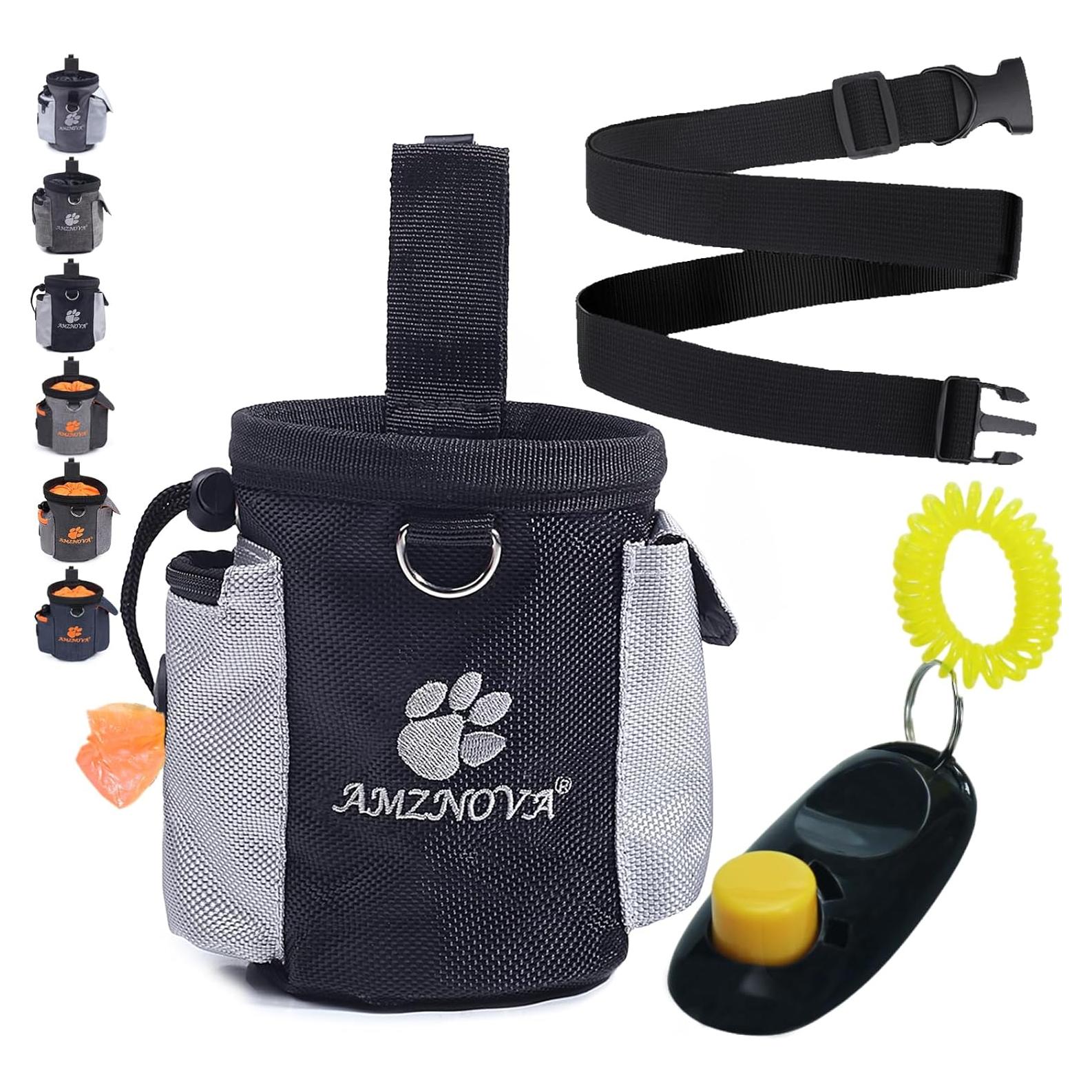 Bolsa de Golosinas para Perros AMZNOVA, 3 Tazas, Negro