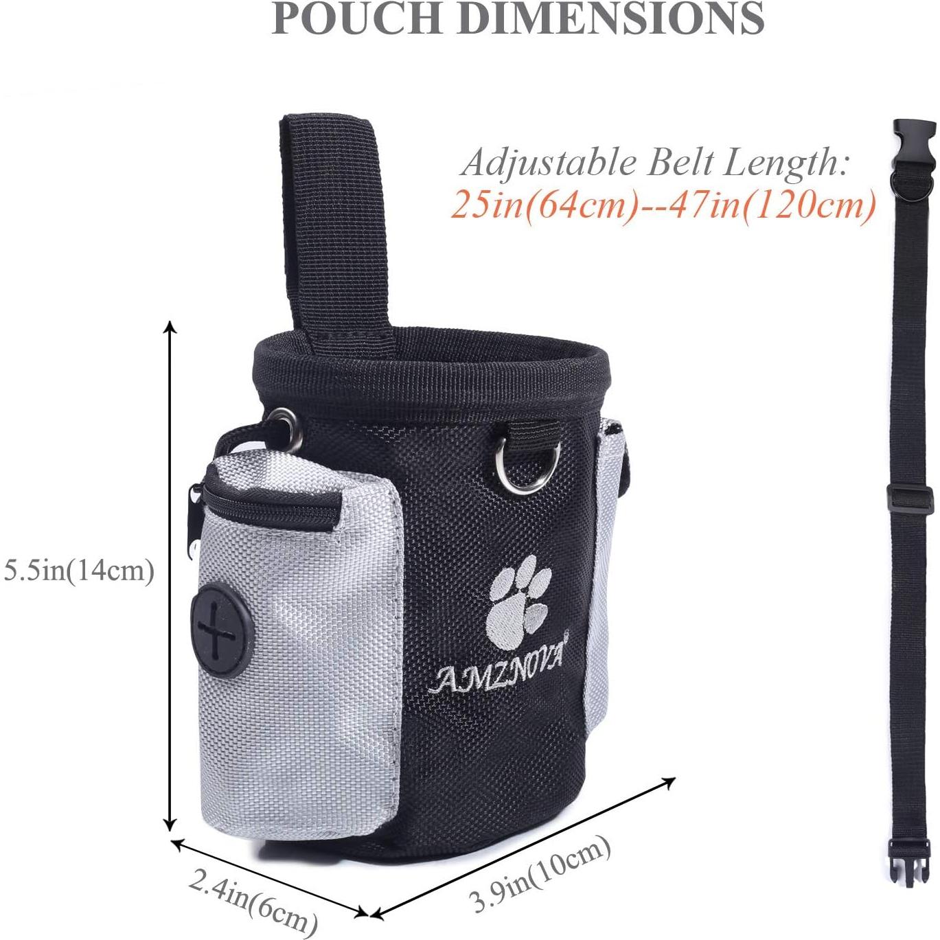 Bolsa de Golosinas para Perros AMZNOVA, 3 Tazas, Negro