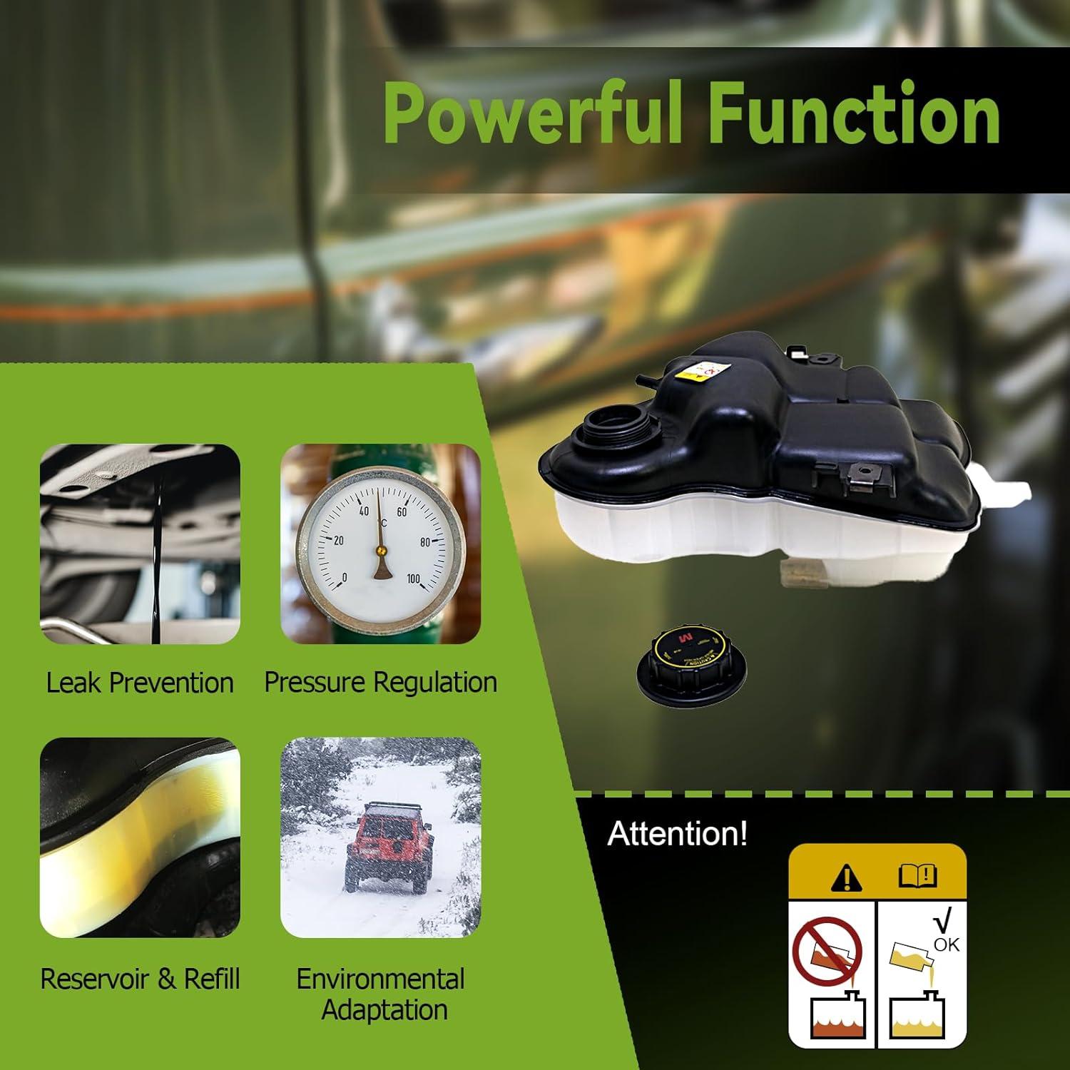 Tanque de Refrigerante CNS con Tapa para Ford 2003-2007