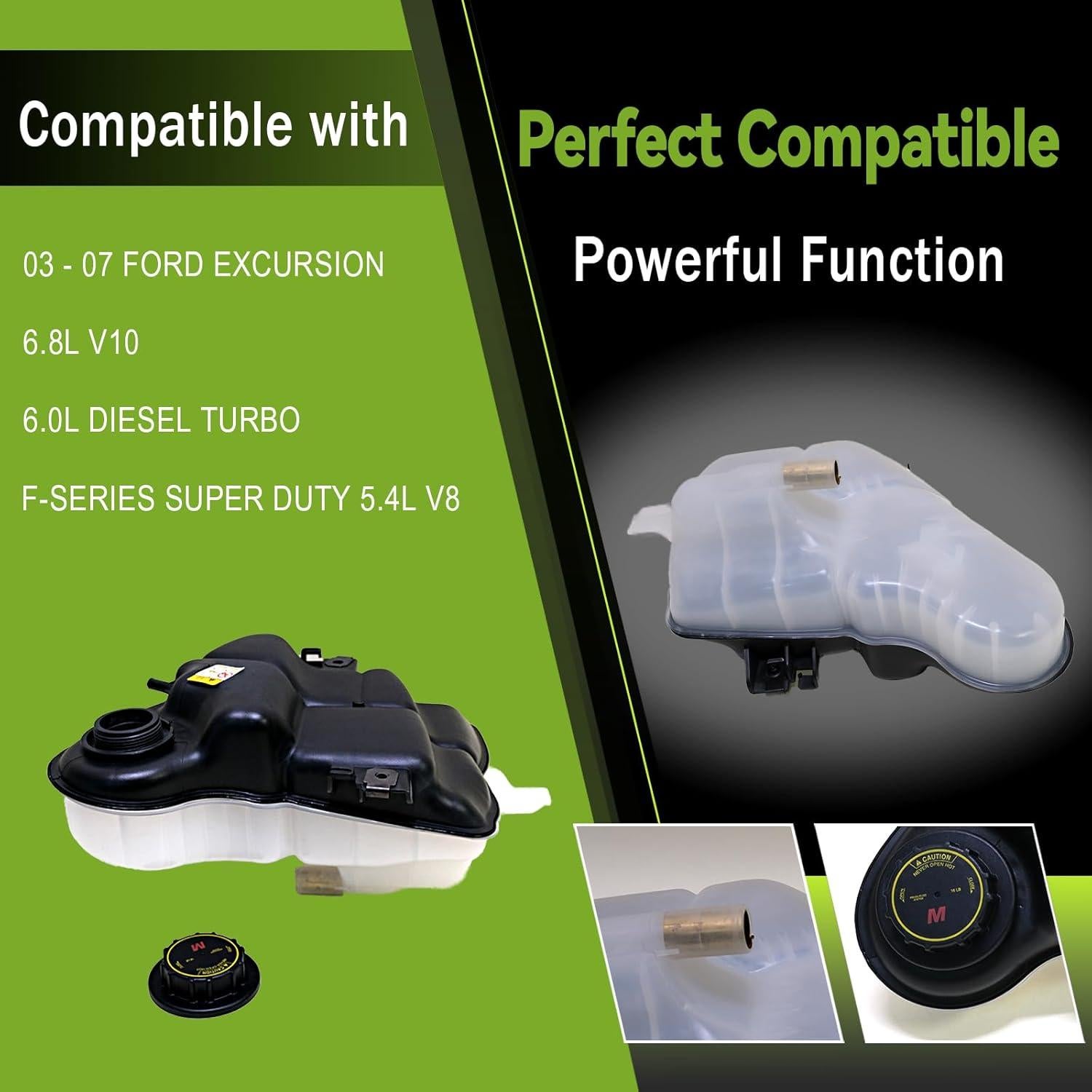 Tanque de Refrigerante CNS con Tapa para Ford 2003-2007