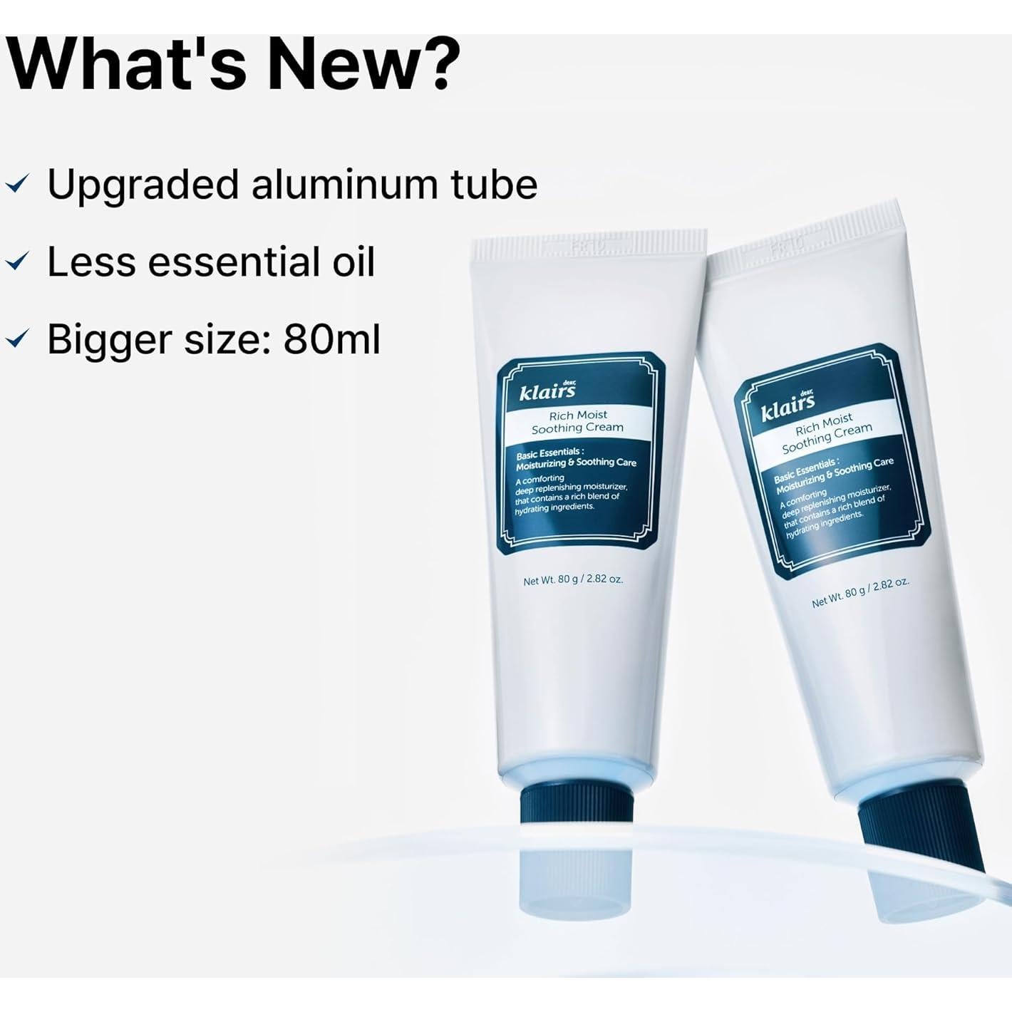 Crema Calmante Rica DearKlairs 80ml - Hidratante Piel Sensible