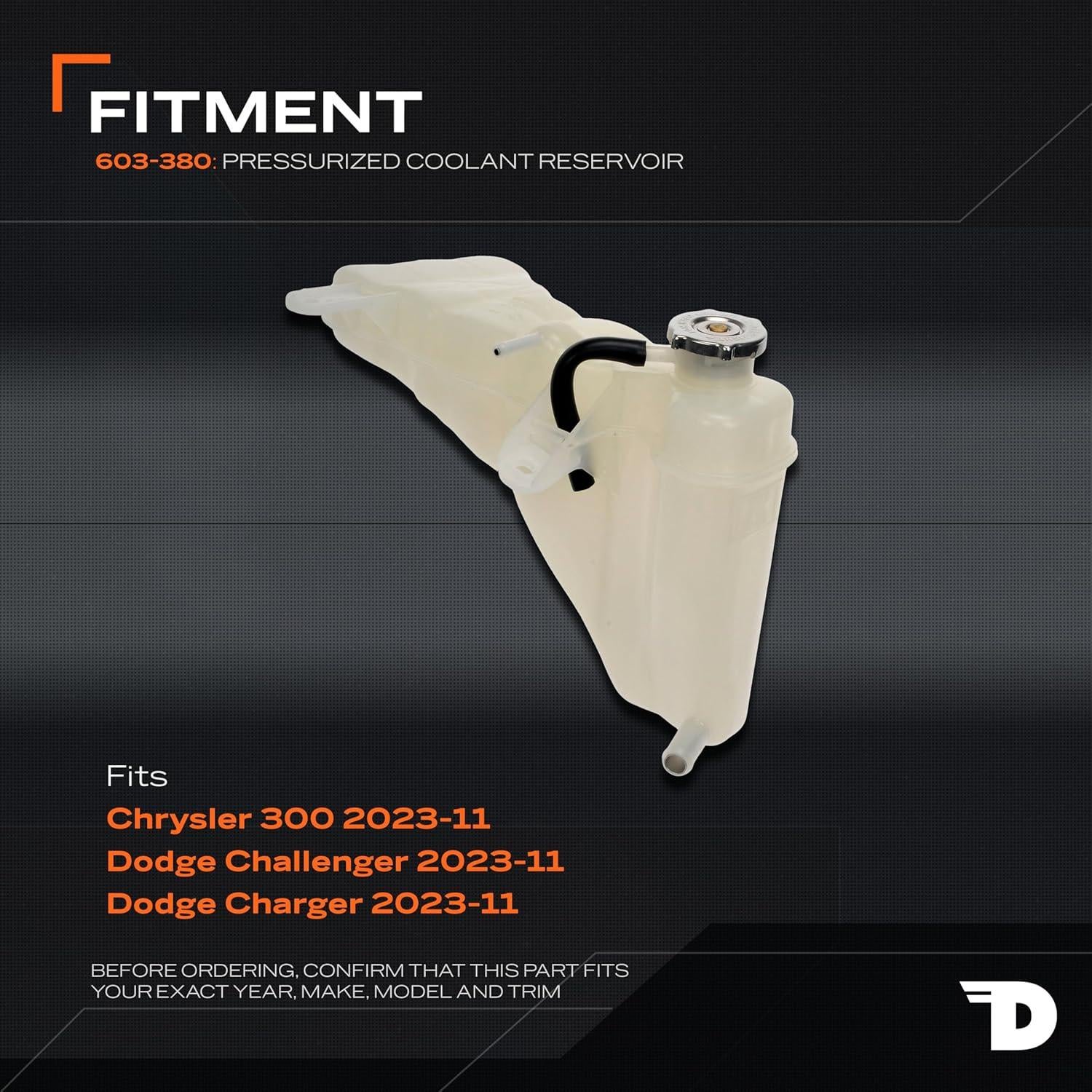 Depósito de Refrigerante Dorman 603-380 para Chrysler/Dodge
