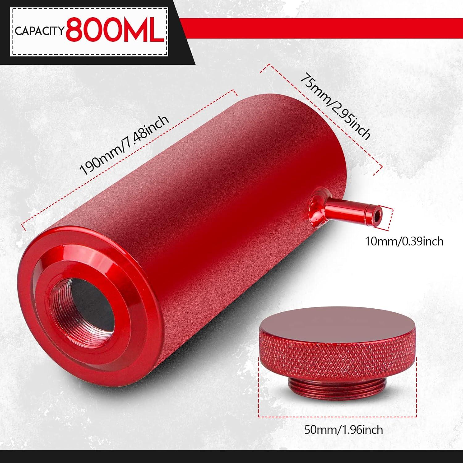 Tanque de Desbordamiento Dexepe 800ml Aluminio Rojo Universal