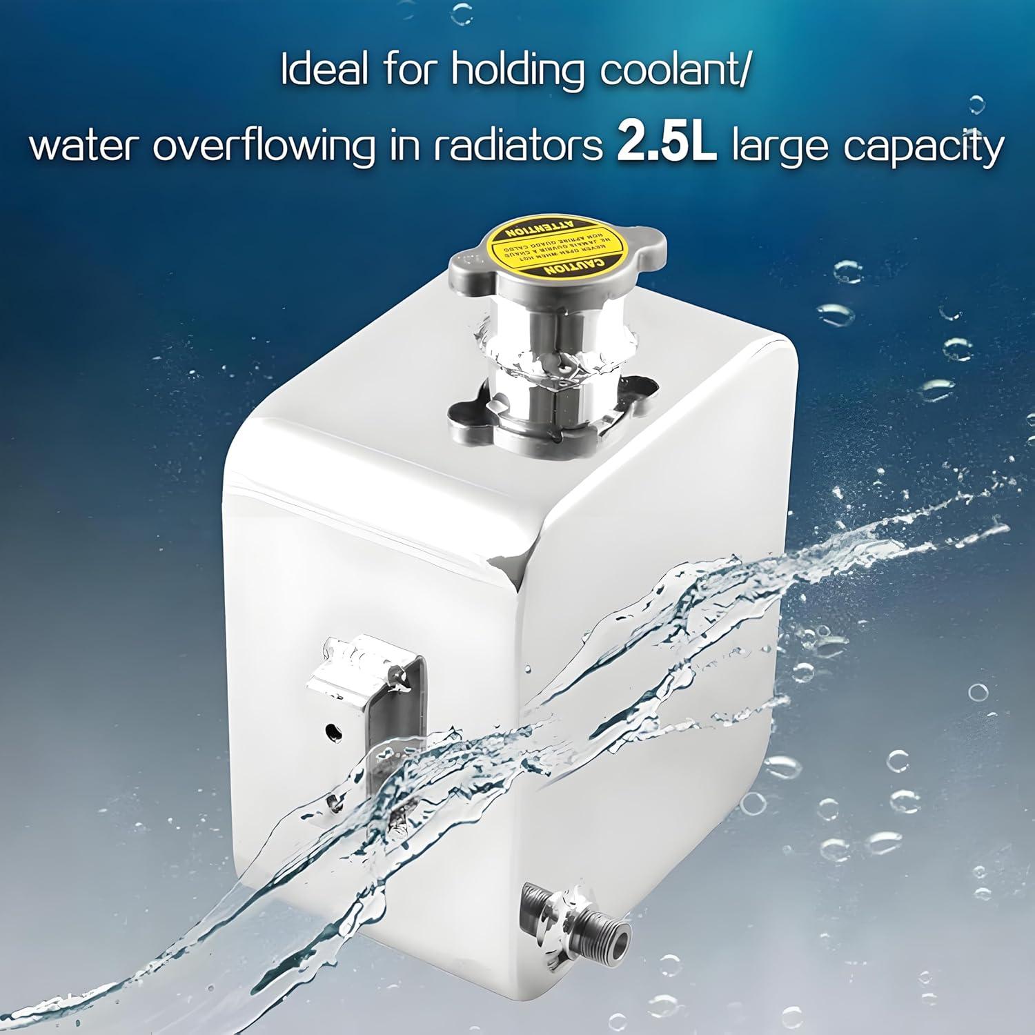 Tanque de Expansión de Refrigerante RYANSTAR 2.5L Aluminio Plata