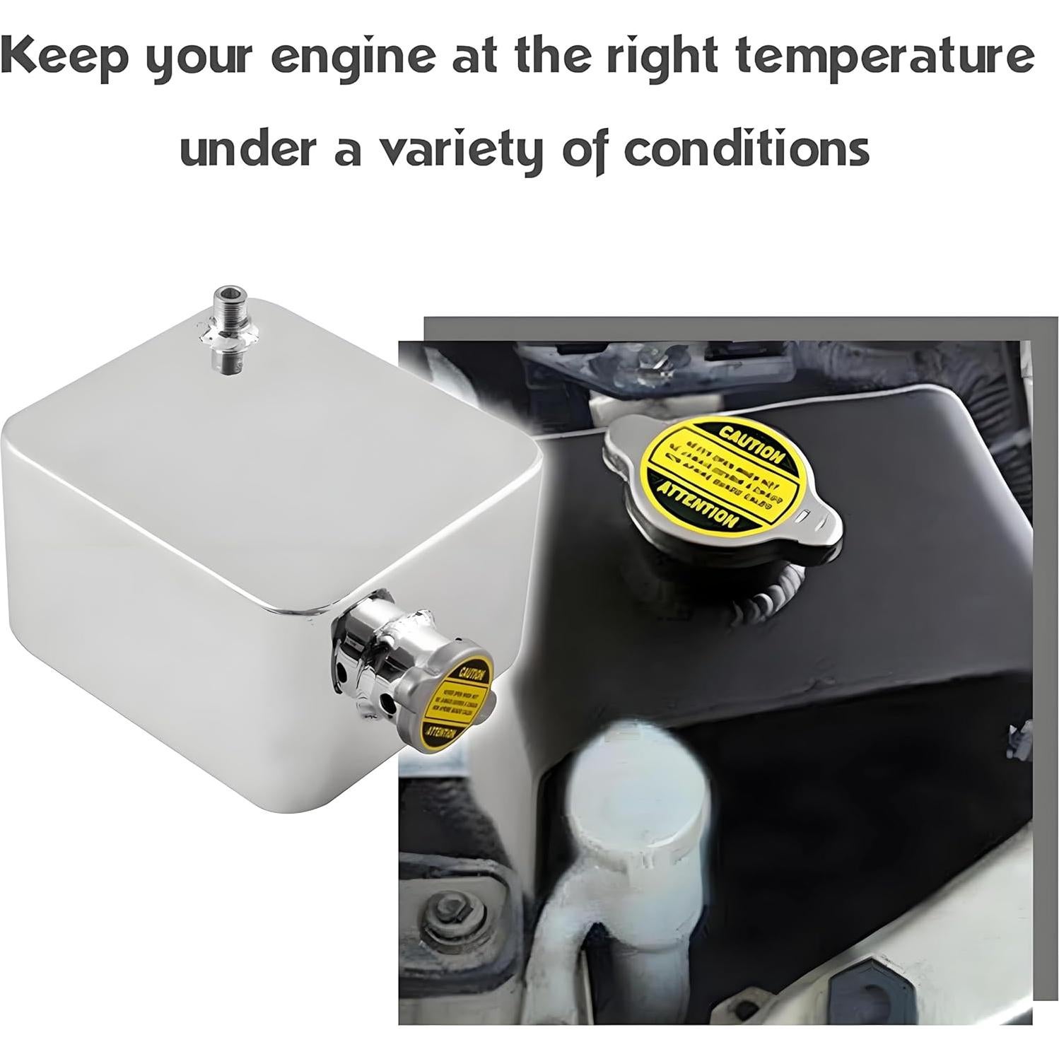 Tanque de Expansión de Refrigerante RYANSTAR 2.5L Aluminio Plata