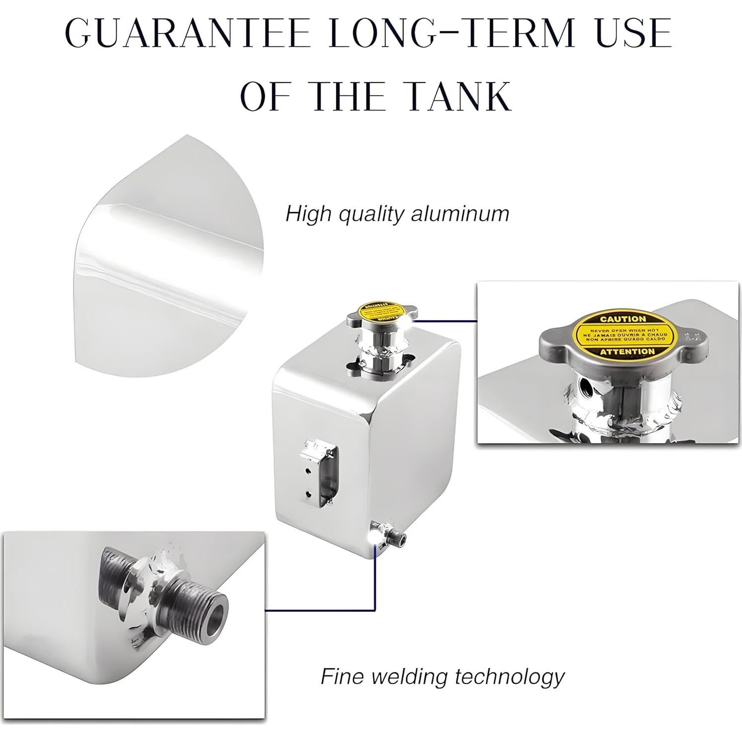 Tanque de Expansión de Refrigerante RYANSTAR 2.5L Aluminio Plata