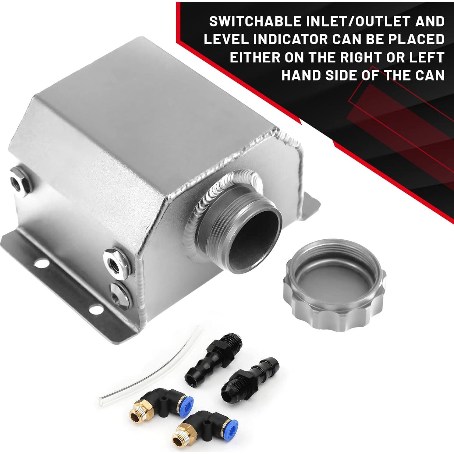 Tanque de Refrigerante Universal BOMLING 1L Aluminio Plateado