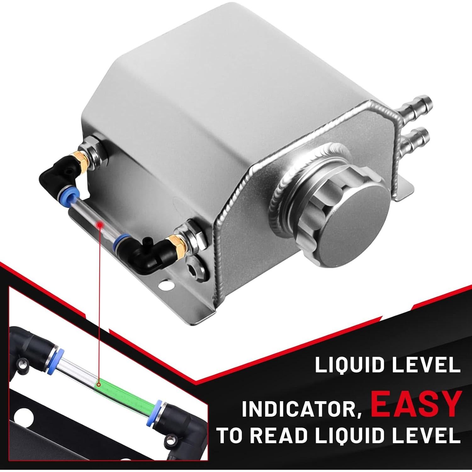 Tanque de Refrigerante Universal BOMLING 1L Aluminio Plateado