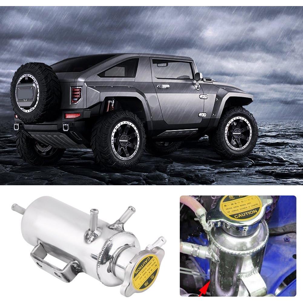 Tanque de Refrigerante Universal Aramox 350ml Aluminio Cromado