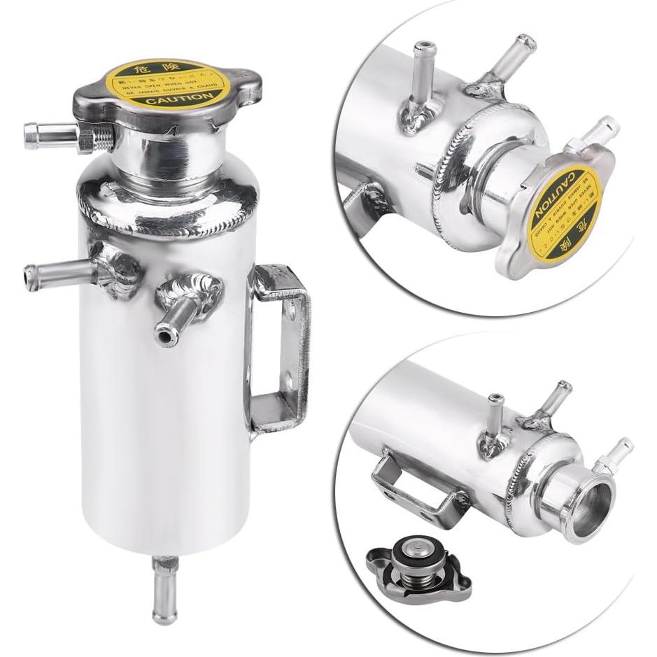 Tanque de Refrigerante Universal Aramox 350ml Aluminio Cromado