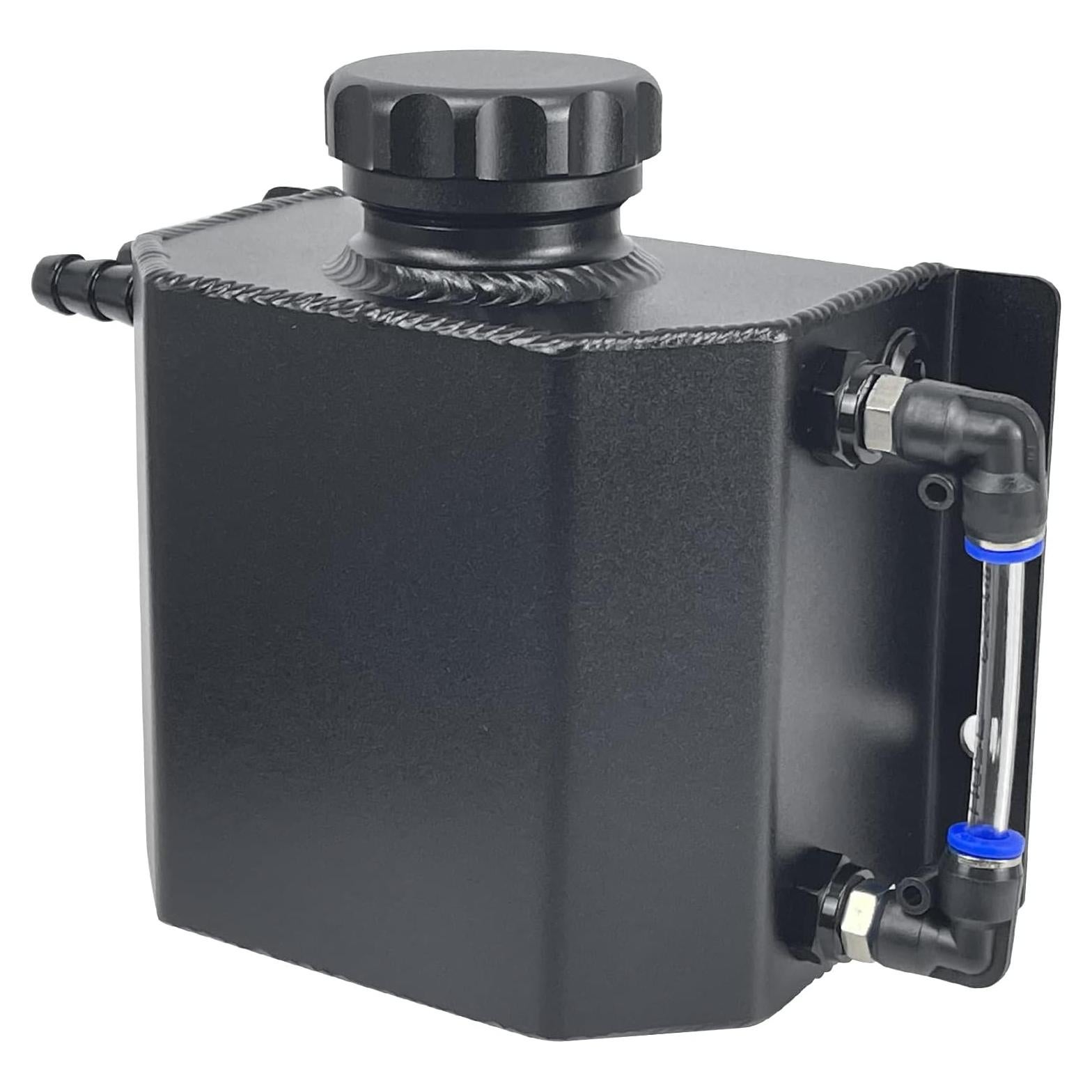 Tanque de expansión de refrigerante Sutekus 1L aluminio negro
