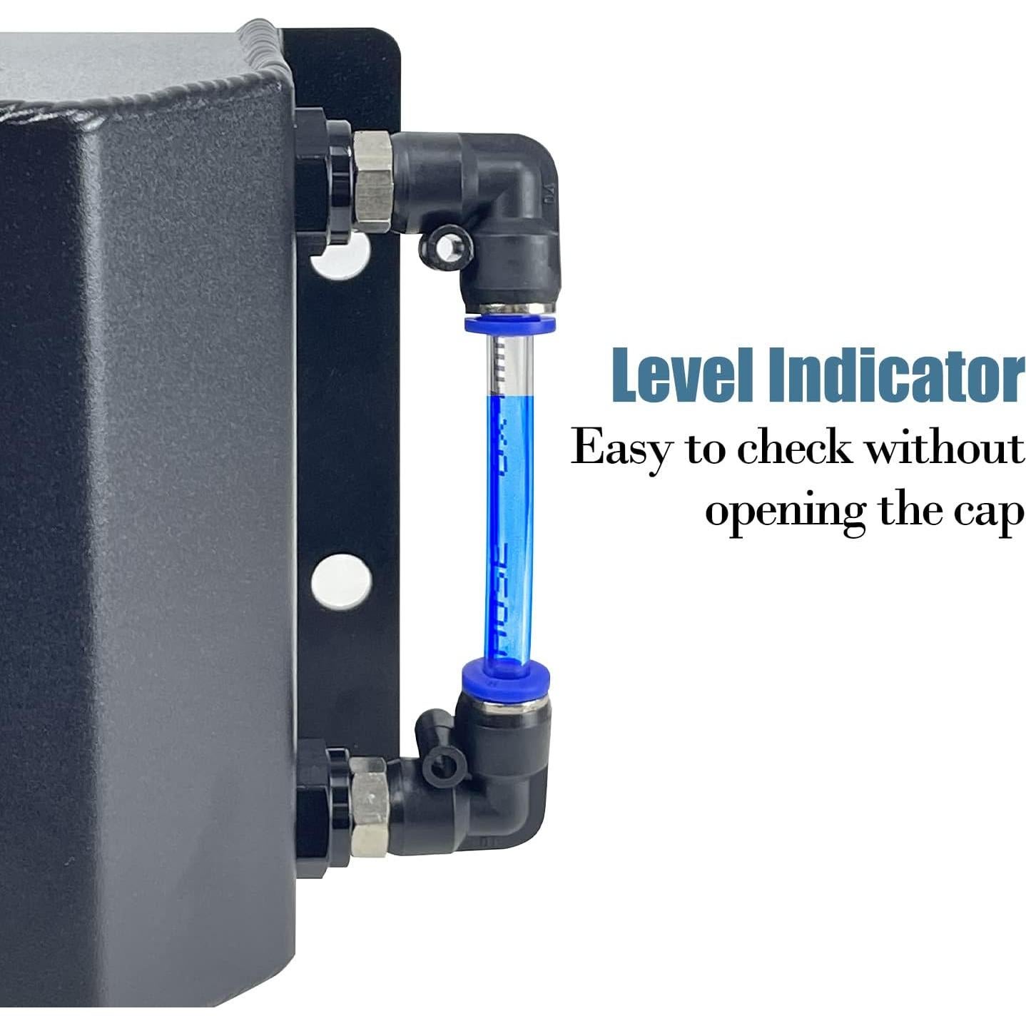 Tanque de expansión de refrigerante Sutekus 1L aluminio negro