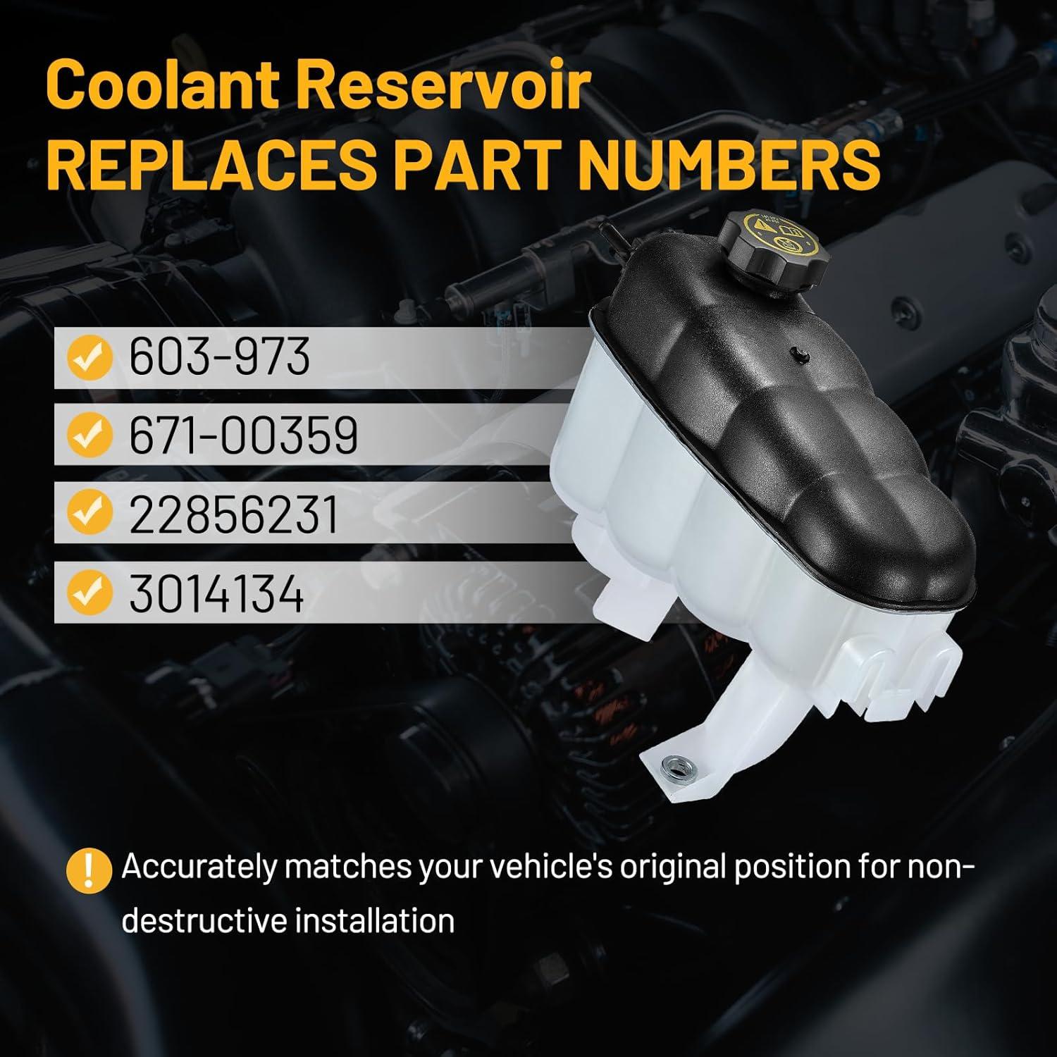 Tanque de Refrigerante SYKRSS 603-973 Compatible GMC/Chevy