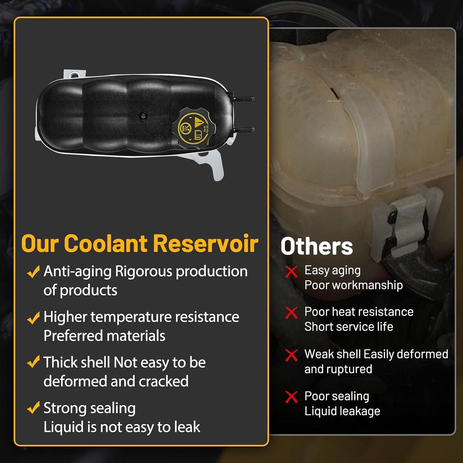 Tanque de Refrigerante SYKRSS 603-973 Compatible GMC/Chevy