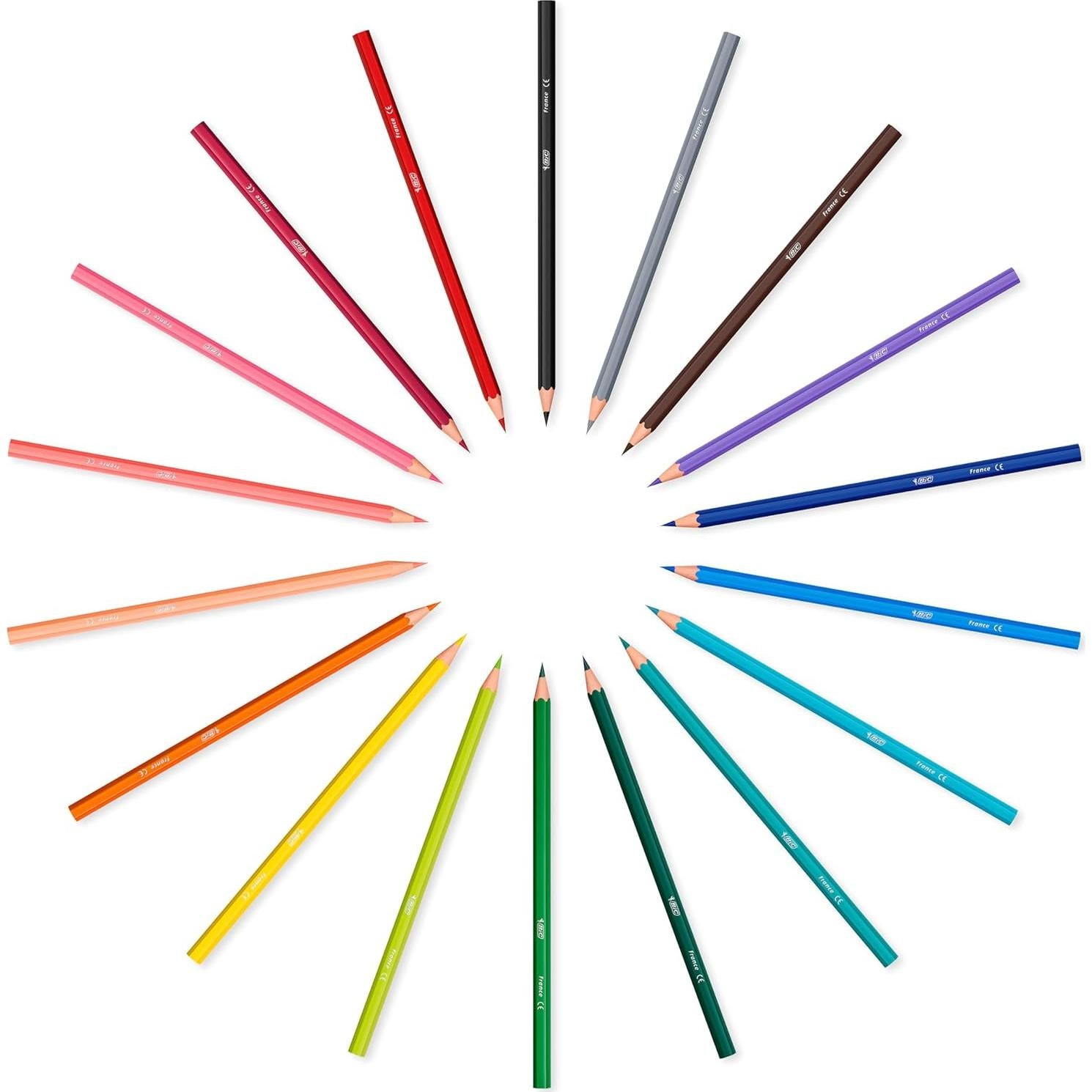 Lápices de Colorear BIC Kids Tropicolors - Estuche 24 Colores