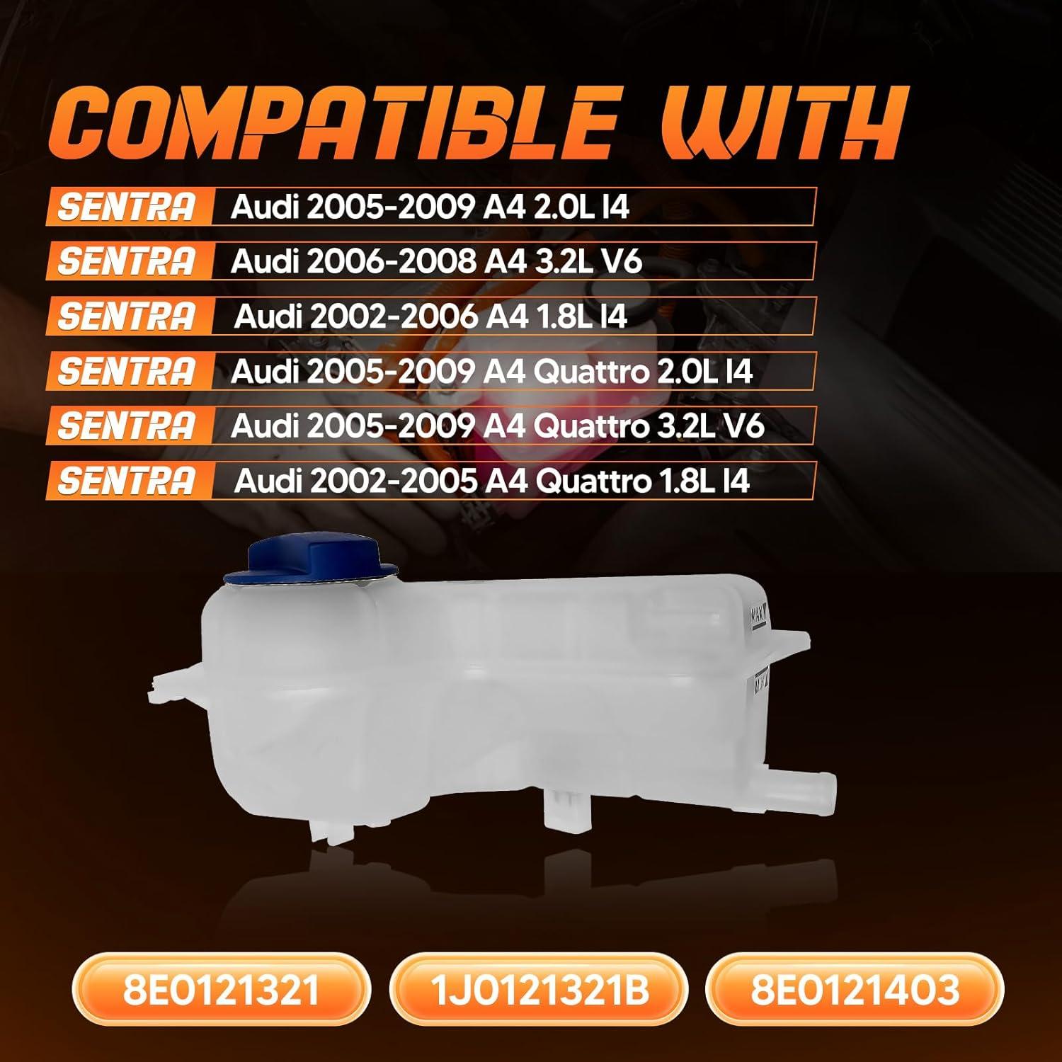 Tanque de Refrigerante Fexhull para Audi A4 2005-2009 0.99kg