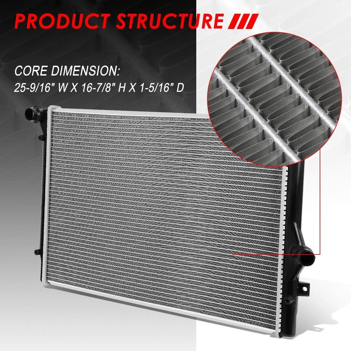 Radiador Auto Dynasty 1 Fila Aluminio para Audi A3 S3 TT