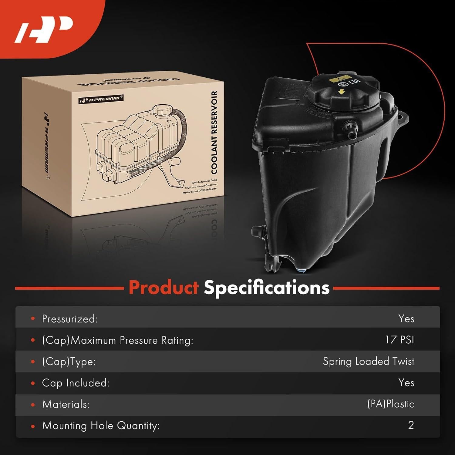 Tanque de Recuperación de Refrigerante A-Premium para BMW 550i/750i