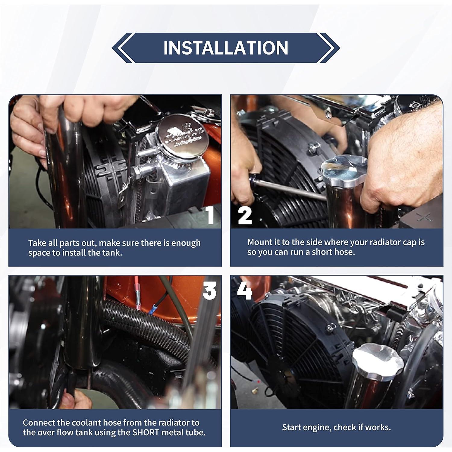 Tanque de desbordamiento BATONECO 3" x 10" acero inoxidable 0.79L