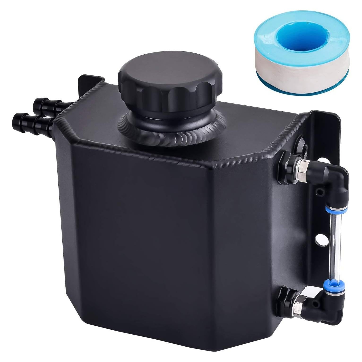 Tanque de Desbordamiento de Refrigerante SPEEDWOW 1L Aluminio Negro