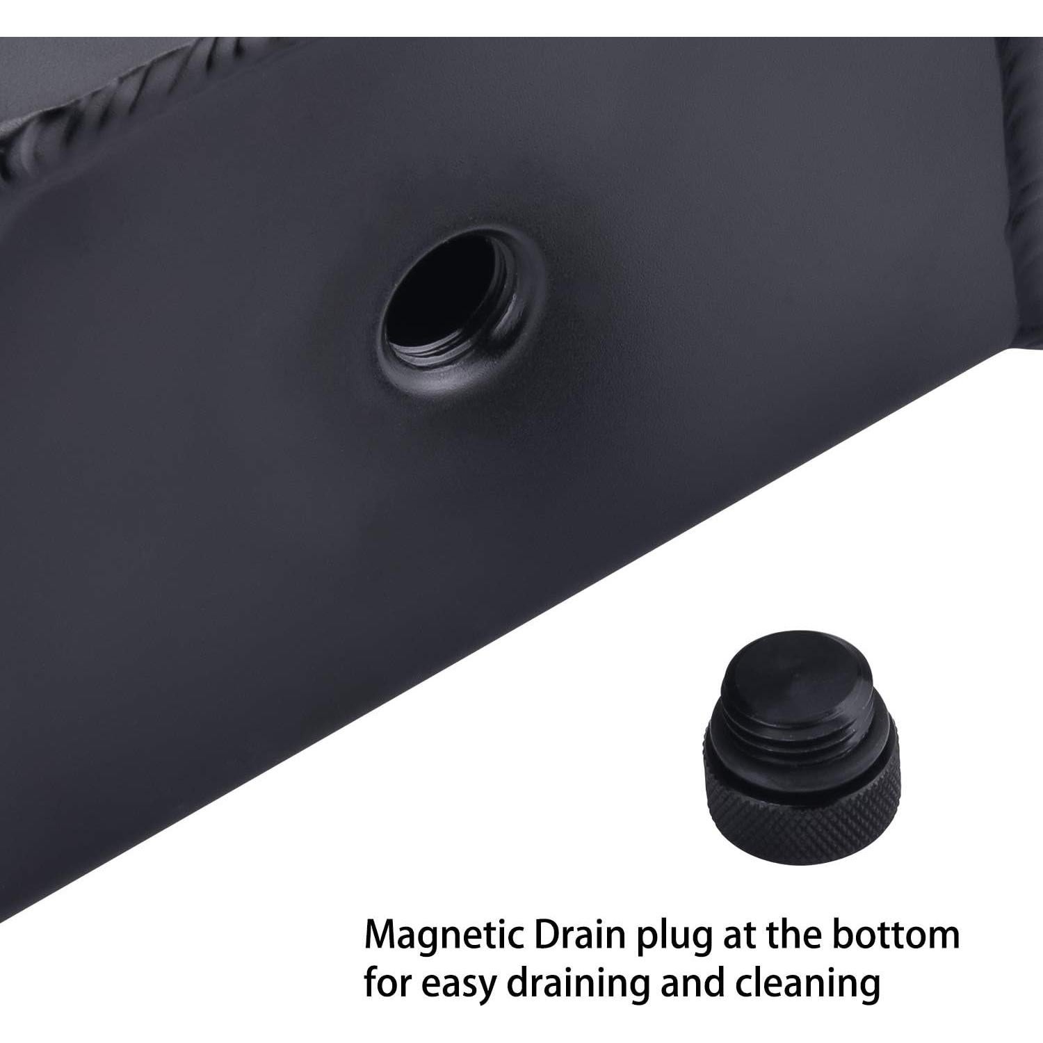 Tanque de Desbordamiento de Refrigerante SPEEDWOW 1L Aluminio Negro