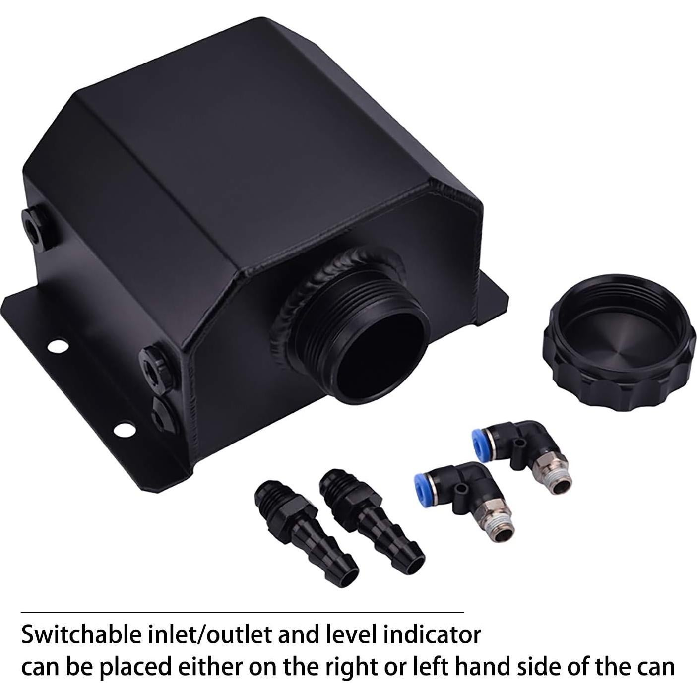 Tanque de Desbordamiento de Refrigerante SPEEDWOW 1L Aluminio Negro