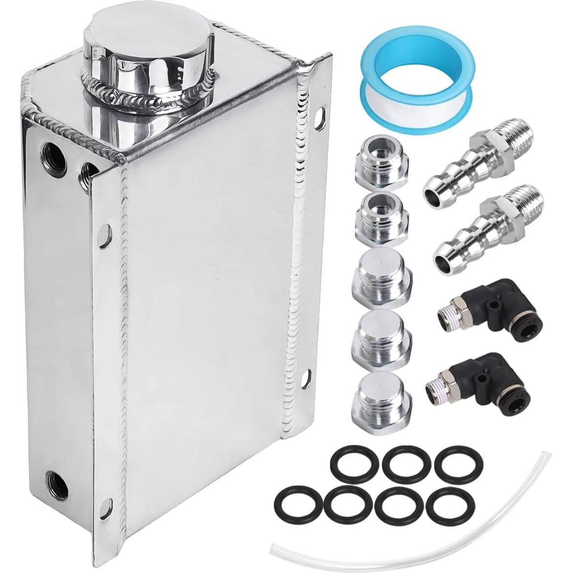 Tanque de Expansión de Refrigerante LokoCar 2L Aluminio Plateado