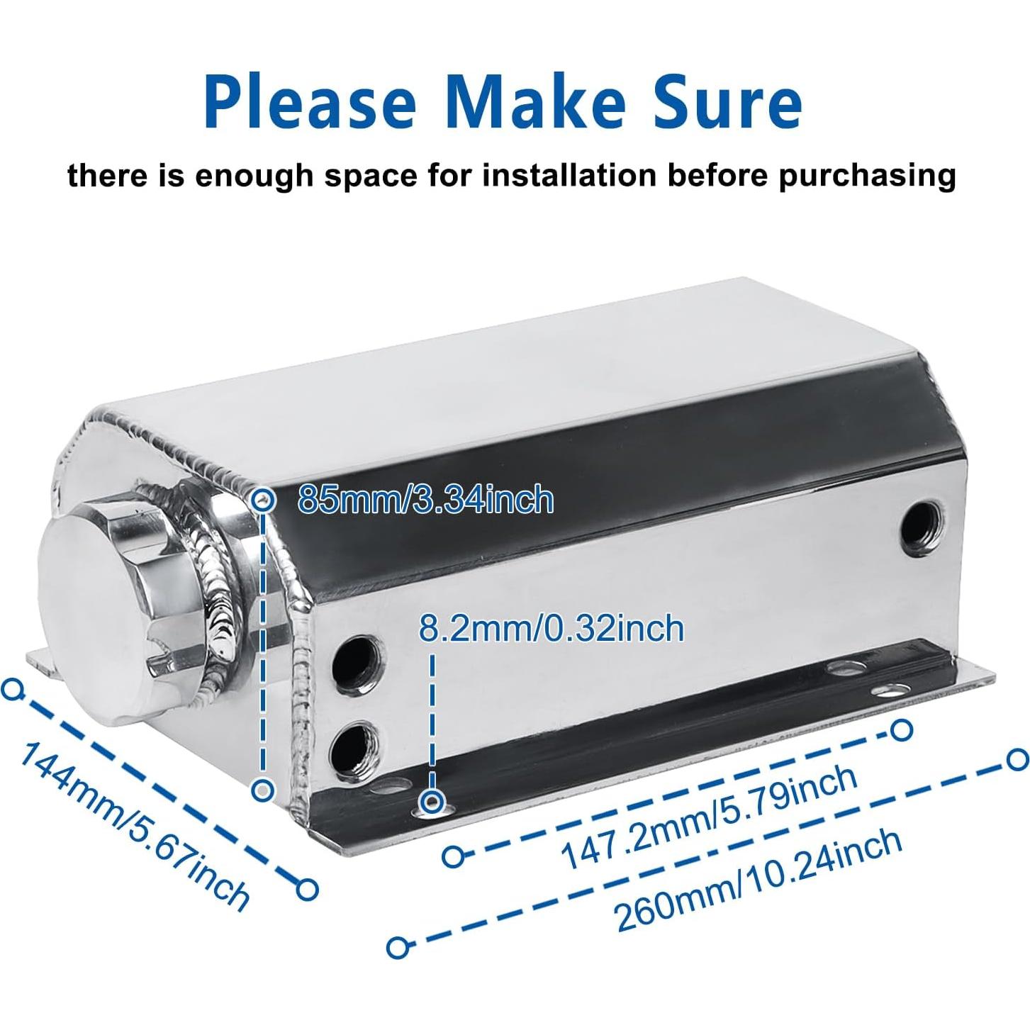 Tanque de Expansión de Refrigerante LokoCar 2L Aluminio Plateado