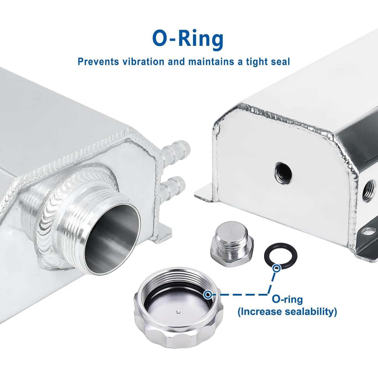Tanque de Expansión de Refrigerante LokoCar 2L Aluminio Plateado
