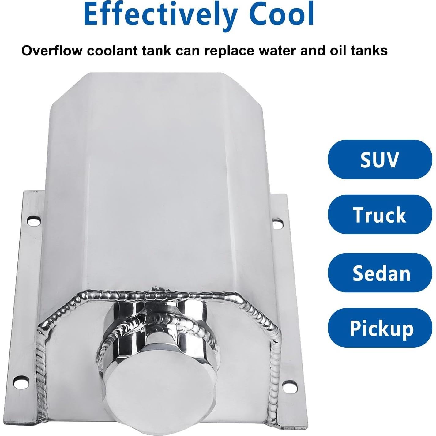Tanque de Expansión de Refrigerante LokoCar 2L Aluminio Plateado