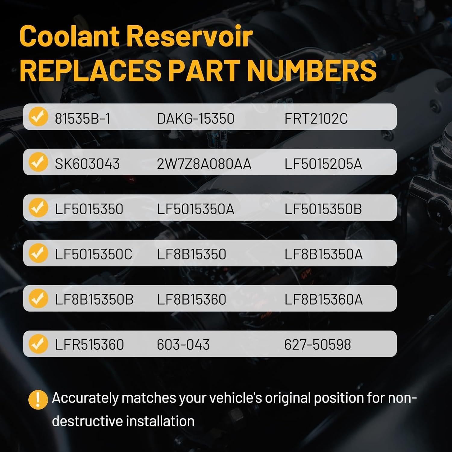 Tanque de Refrigerante SYKRSS 603-043 para Mazda 3 2004-2013