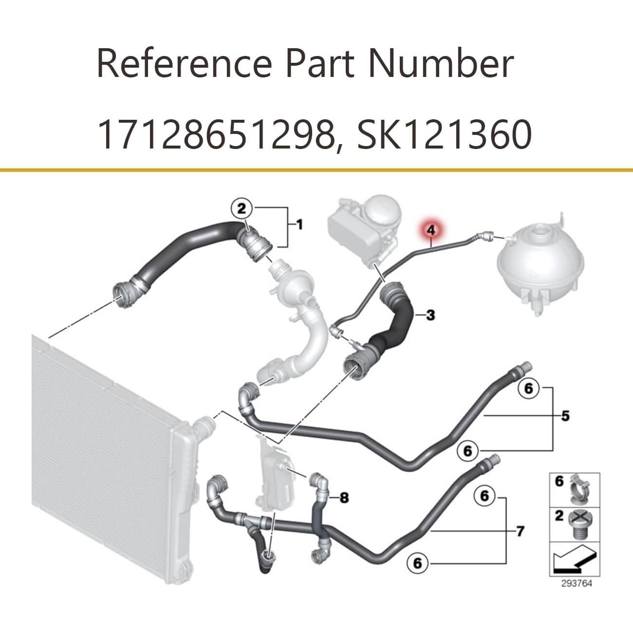 Manguera de Refrigerante Superior Radiador Pikki 24.89 cm