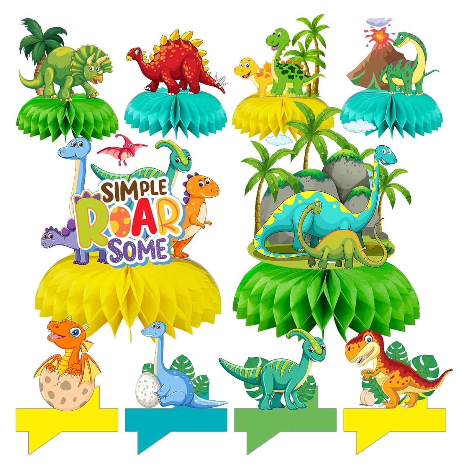 Centros de Mesa de Dinosaurio Jamonxi 10 Piezas para Cumpleaños