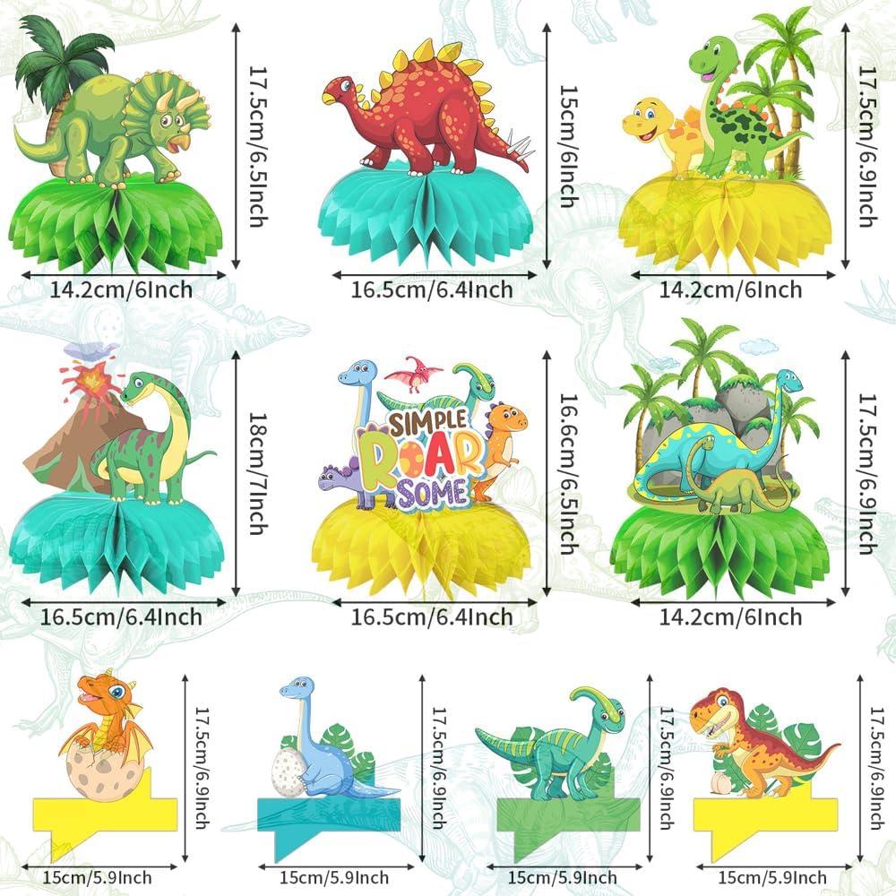 Centros de Mesa de Dinosaurio Jamonxi 10 Piezas para Cumpleaños