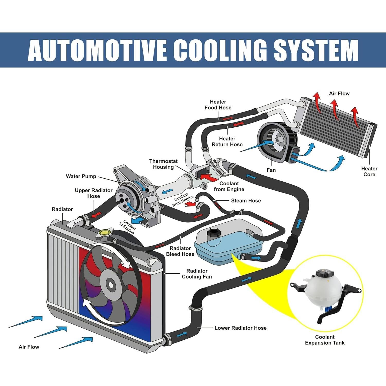 Tanque de Refrigerante BMW 528i X AUTOHAUX con Tapa y Sensor