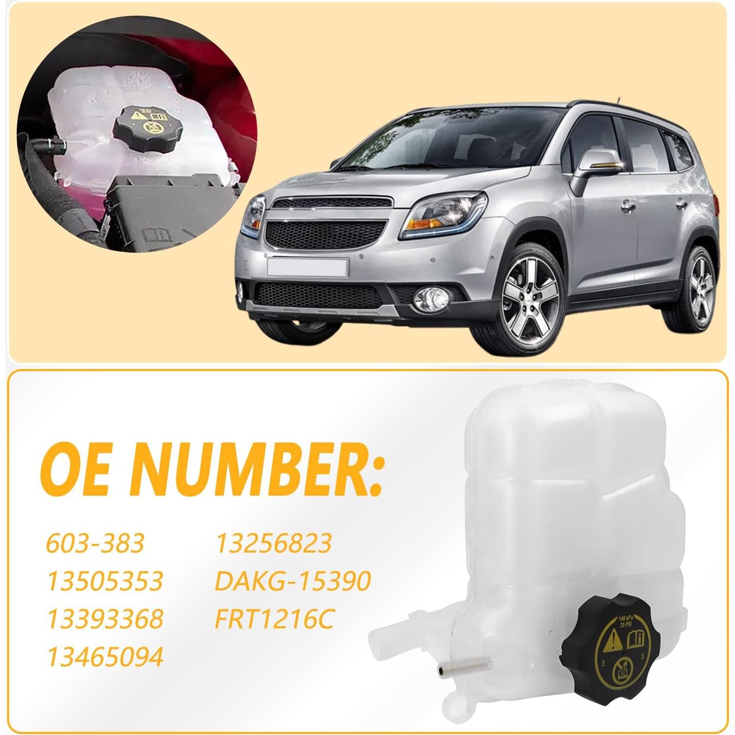 Tanque de Refrigerante AFEISOL 603-383 para Chevy Cruze Orlando