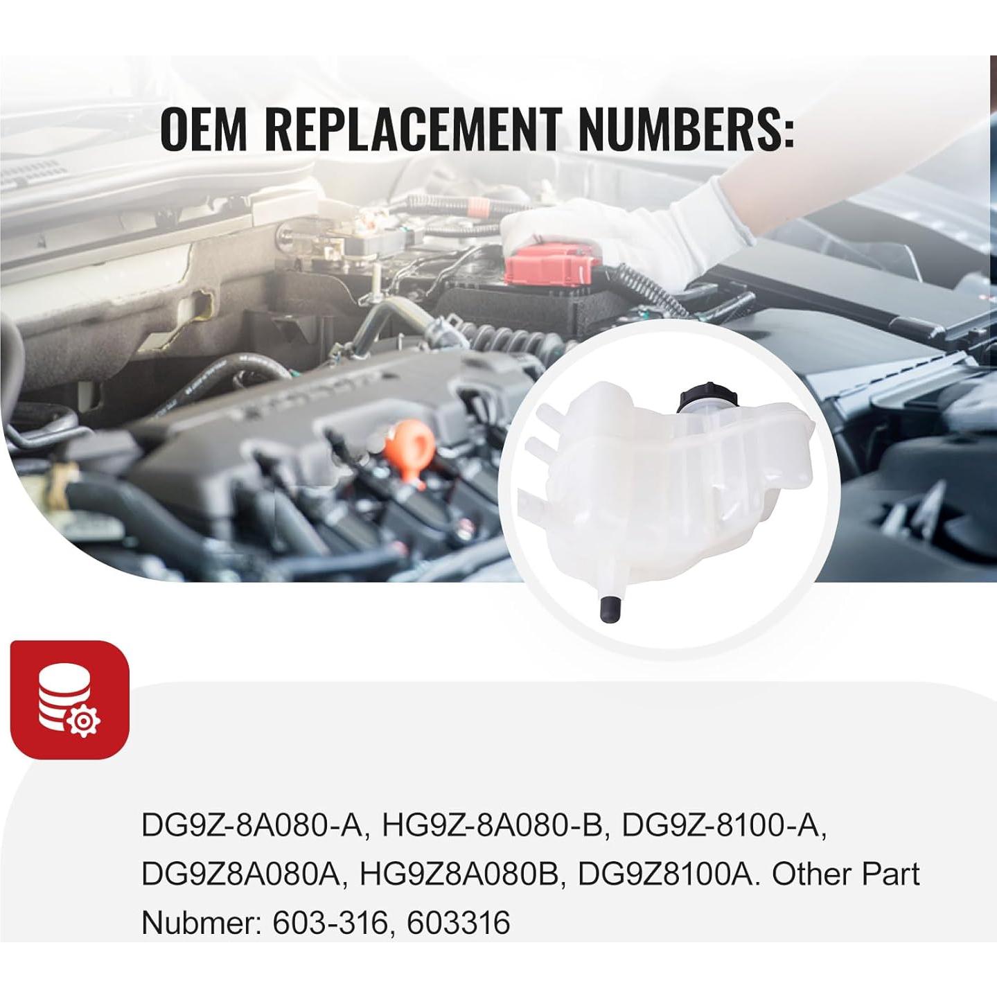 Tanque de Expansión TOPAZ para Ford Fusion MKZ 2013-2016