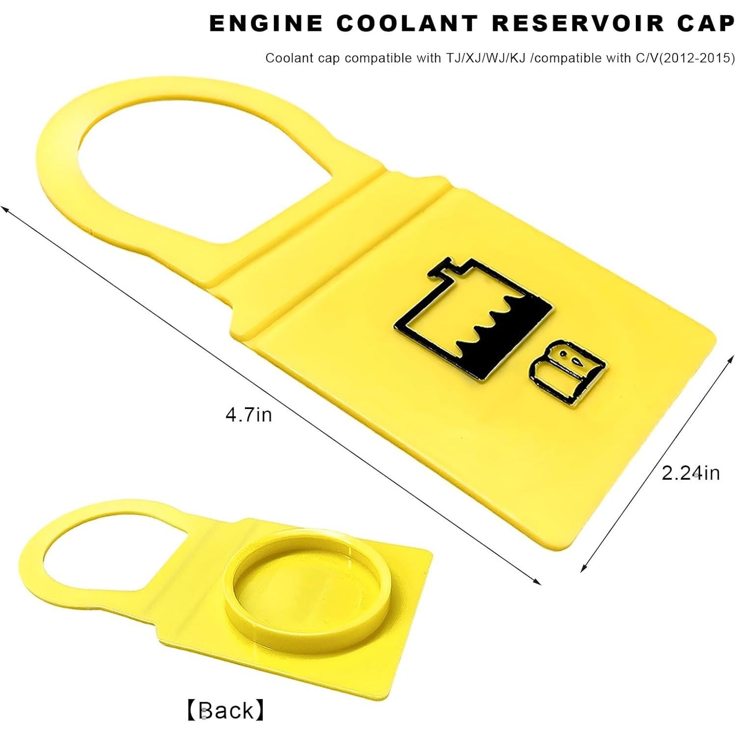 Tapa de Reservorio de Refrigerante YTFRL 2 PCS Amarillo