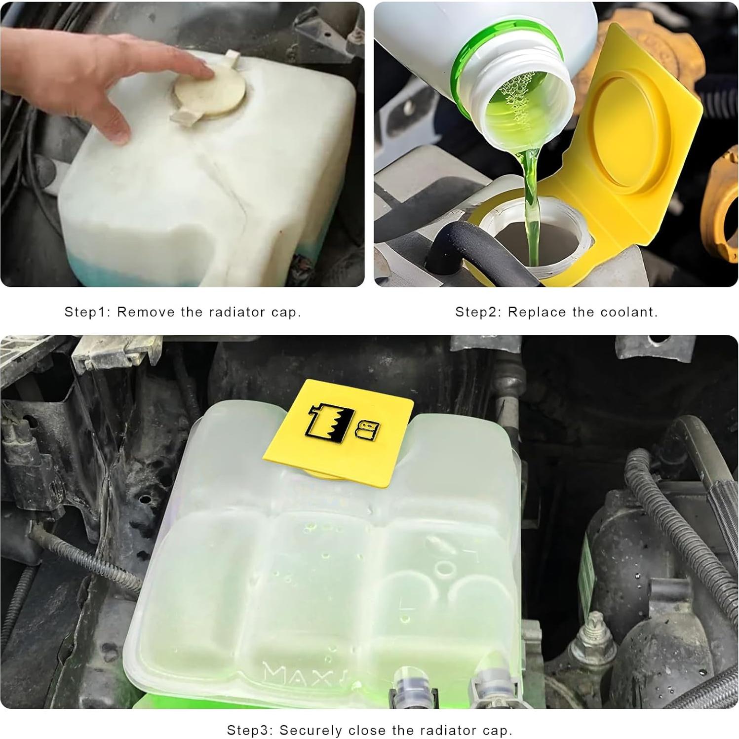 Tapa de Reservorio de Refrigerante YTFRL 2 PCS Amarillo