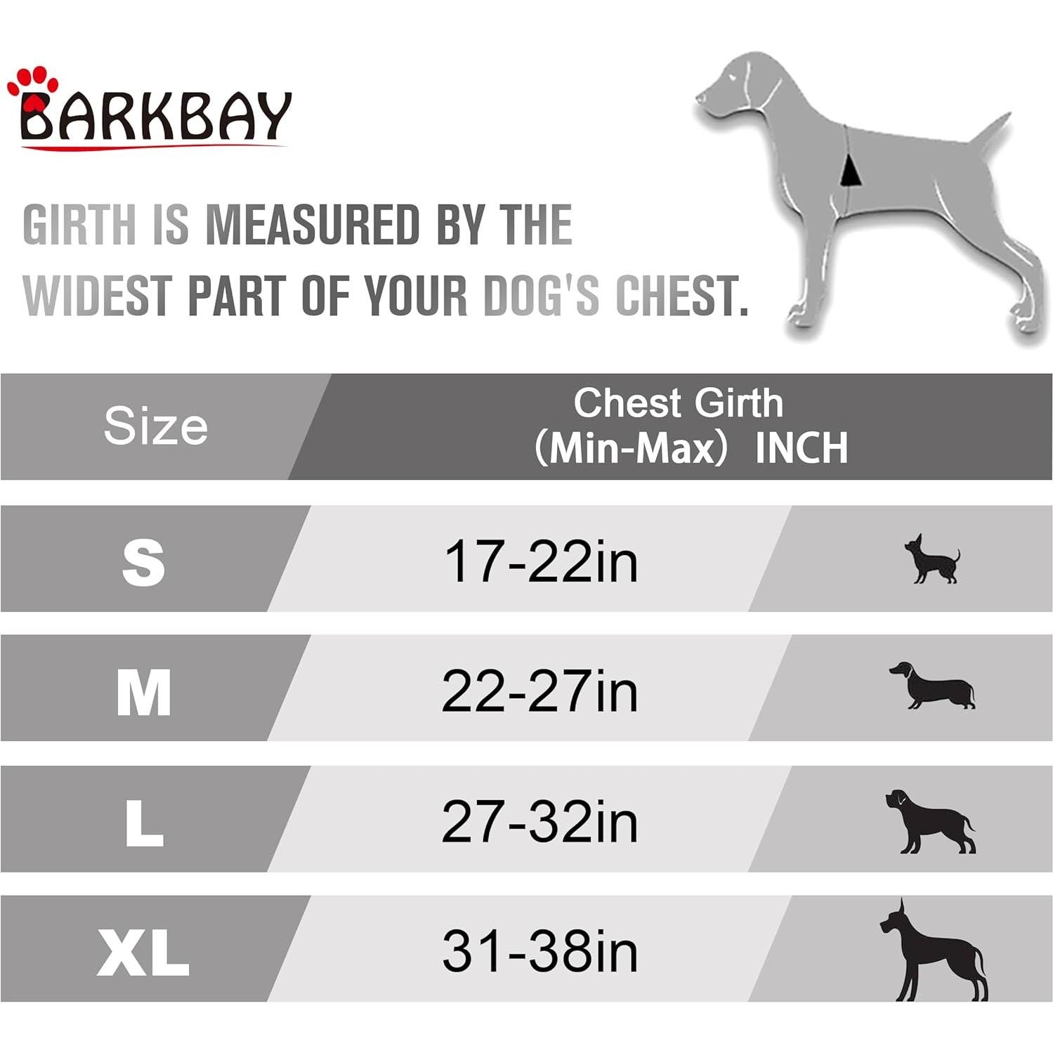 Arnés para Perros BARKBAY Mediano Negro Reflectante