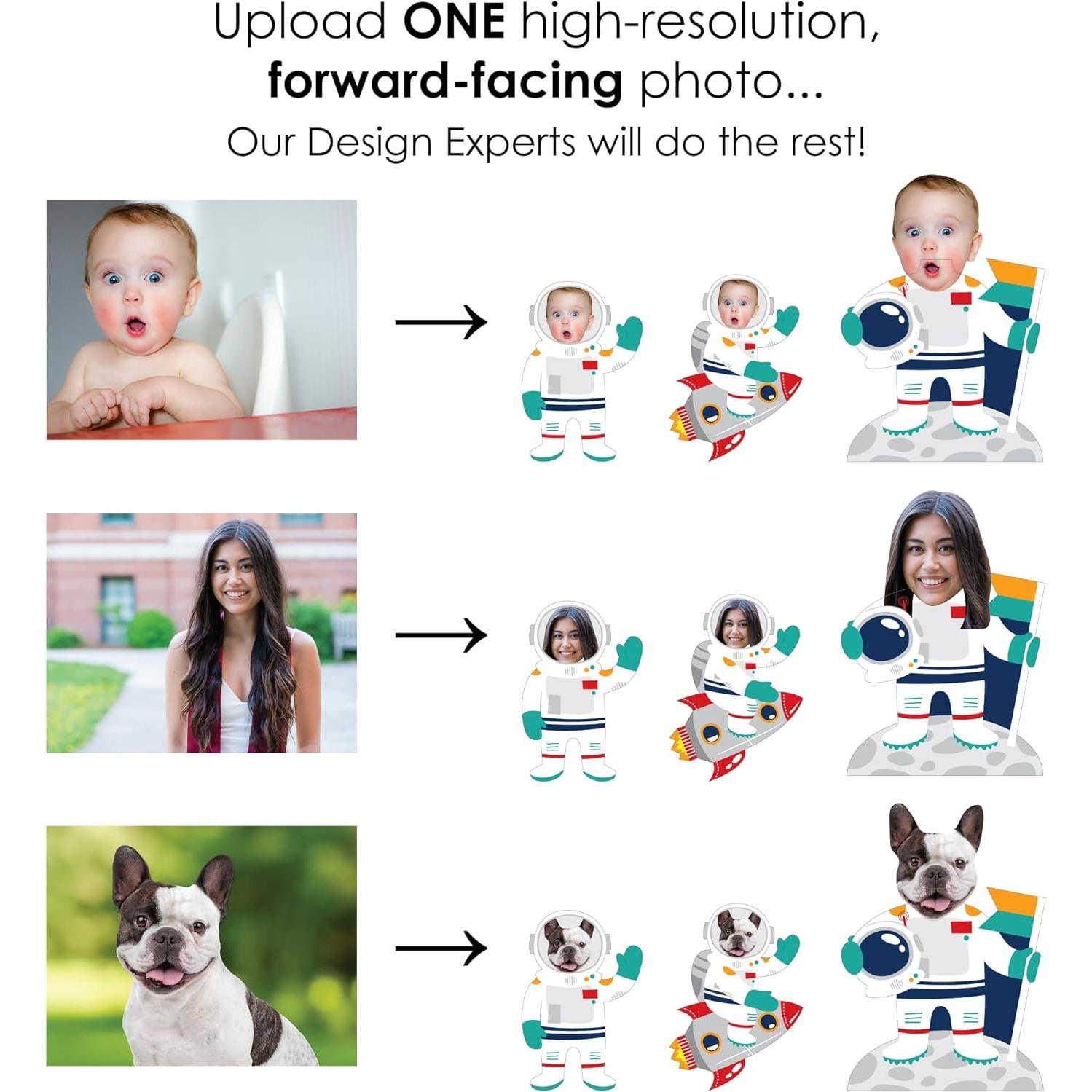 Adornos de Mesa Personalizados Despegue al Espacio Exterior - Set de 15